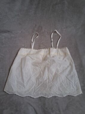 Abercrombie & Fitch Cream Eyelet Top